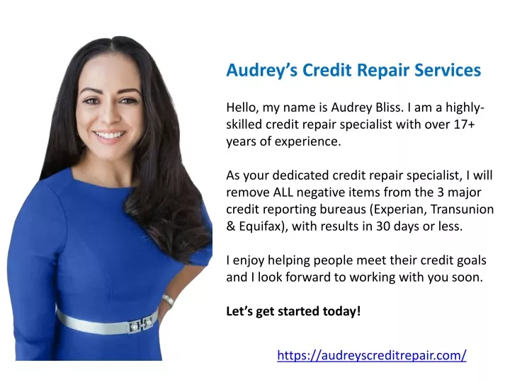 audrey s credit repair services hello my name