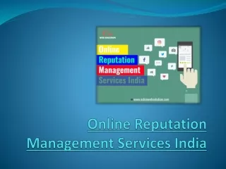 online reputation management services india