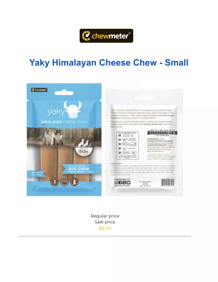 yaky himalayan cheese chew small