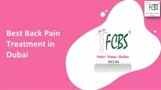 Best Back Pain Treatment in Dubai - FCBS