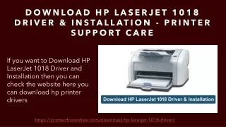 Download HP LaserJet 1018 Driver &amp; Installation - Printer Support care