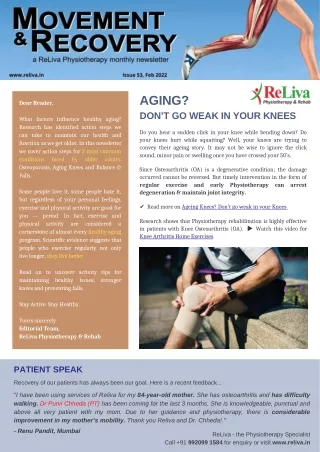 Newsletter Issue 53 | ReLiva Physiotherapy