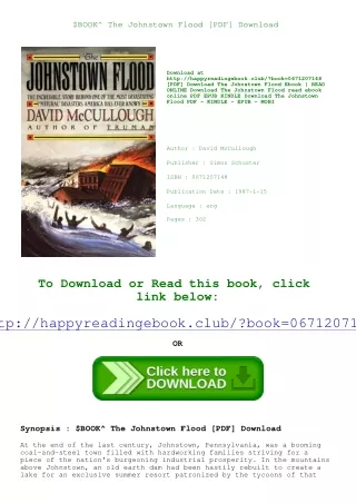 $BOOK^ The Johnstown Flood [PDF] Download