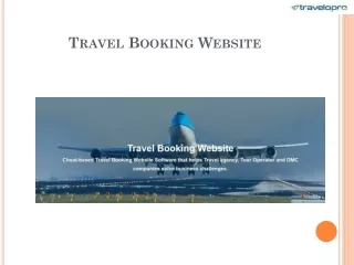 travel booking website
