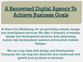 A Renowned Digital Agency To Achieve Business Goals