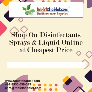 Shop On Disinfectants Sprays & Liquid Online at Cheapest Price | TabletShablet