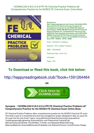 ^DOWNLOAD E.B.O.O.K.# PPI FE Chemical Practice Problems â€“ Comprehensive Practi
