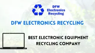 Electronic Equipment Recycling | DFW Electronics Recycling