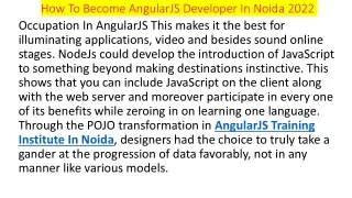 how to become angularjs developer in noida 2022
