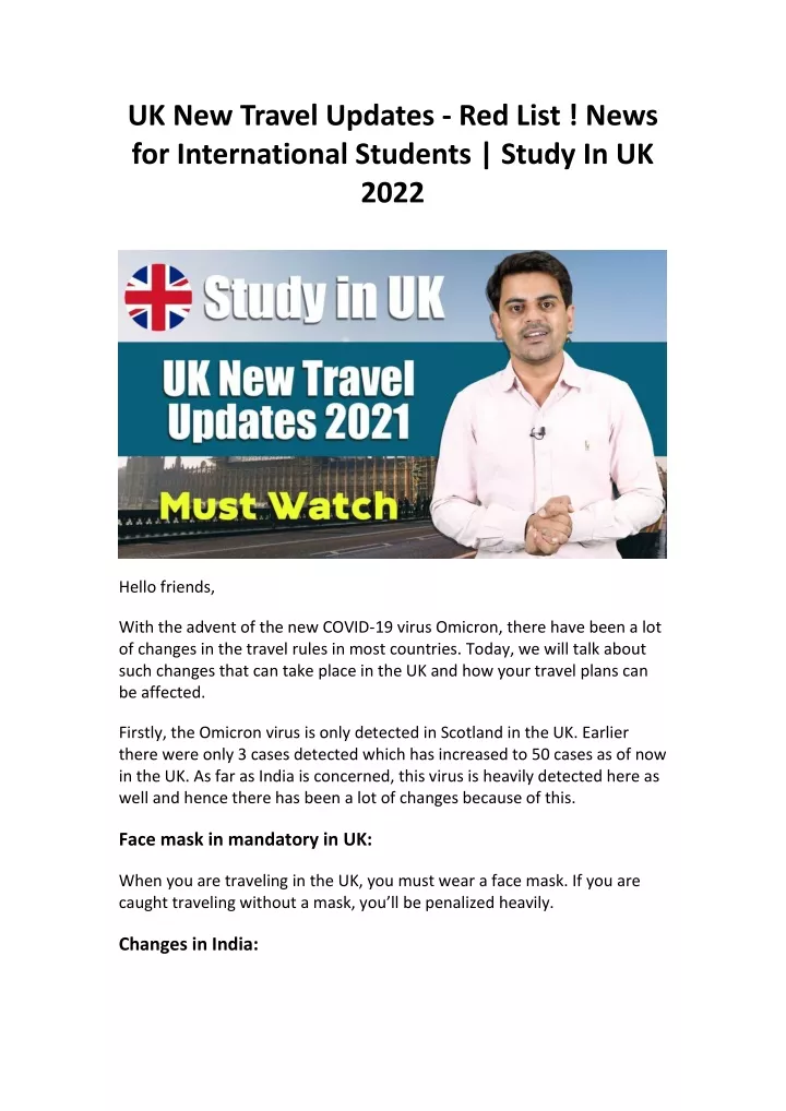 uk new travel updates red list news