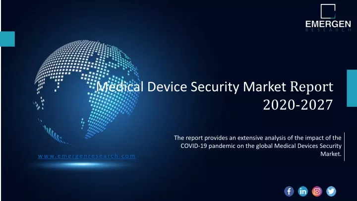 medical device security market report 2020 2027