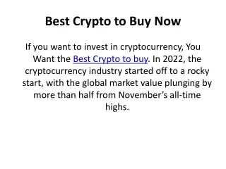 Best Crypto to Buy Now - CMN News - Crypto Media Network