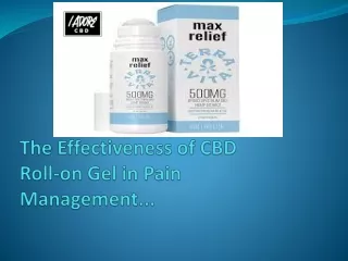 The Effectiveness of CBD Roll-on Gel in Pain PPT -2