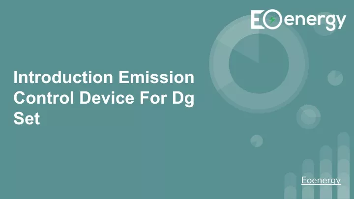 introduction emission control device for dg set