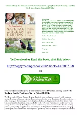 (ebook online) The Homesteader's Natural Chicken Keeping Handbook Raising a Heal
