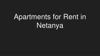 apartments for rent in netanya