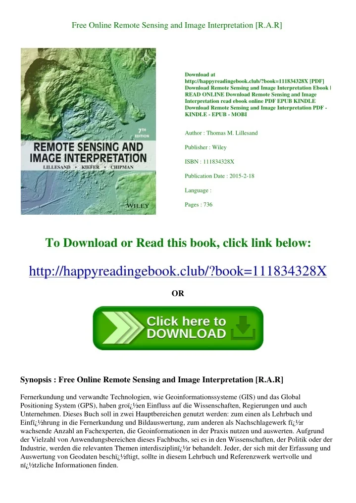PPT - Free Online Remote Sensing and Image Interpretation [R.A.R ...