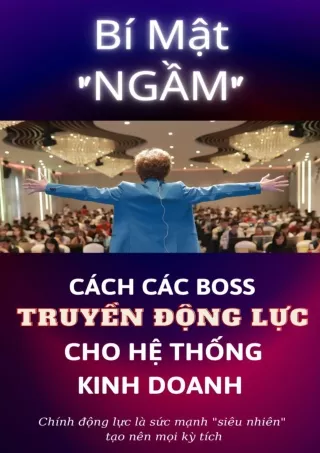 Ebook tạo động lực cho đội ngũ kinh doanh,Bí mật kinh doanh