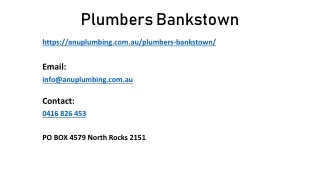 plumbers bankstown