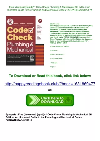 Free [download] [epub]^^ Code Check Plumbing &amp; Mechanical 5th Edition An Ill