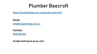 plumber beecroft