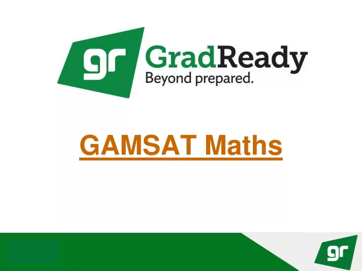 gamsat maths