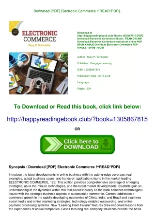 Download [PDF] Electronic Commerce !^READ*PDF$