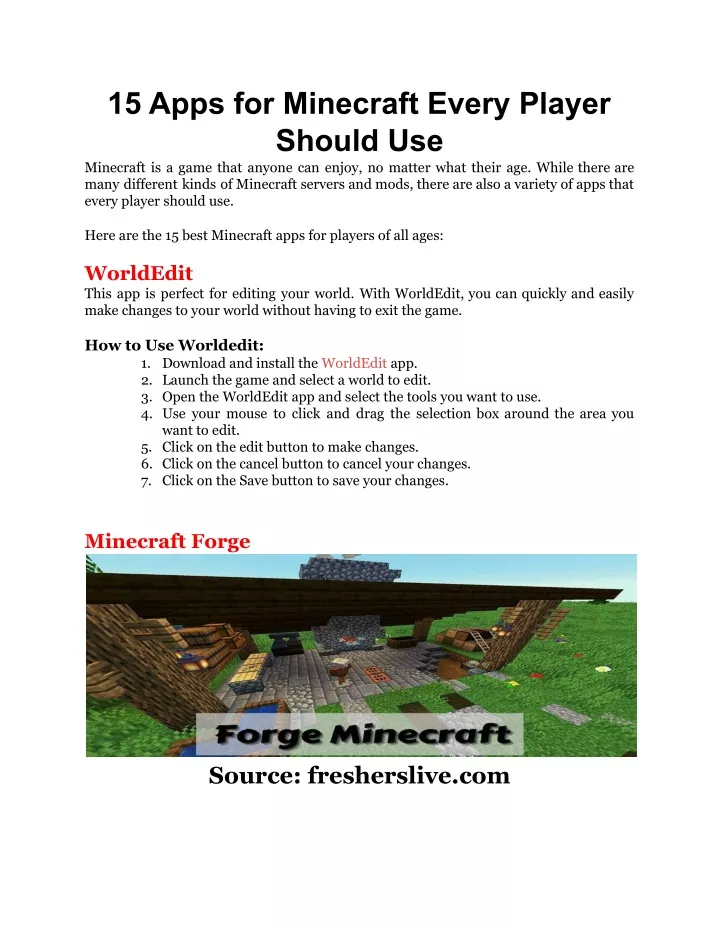 15 apps for minecraft every player should