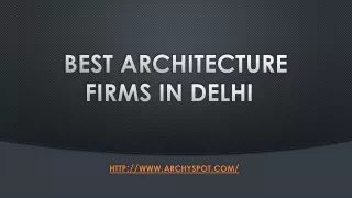 best architecture firms in delhi