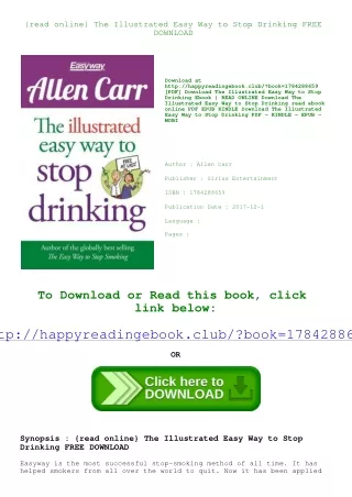 {read online} The Illustrated Easy Way to Stop Drinking FREE DOWNLOAD