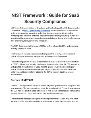 NIST Framework _ Guide for SaaS Security Compliance - 3Columns