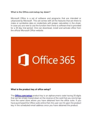 what is the office com setup lay down