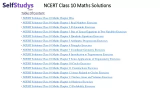 NCERT Solutions Class 10 Maths PDF Download