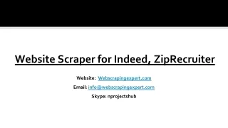 website scraper for indeed ziprecruiter