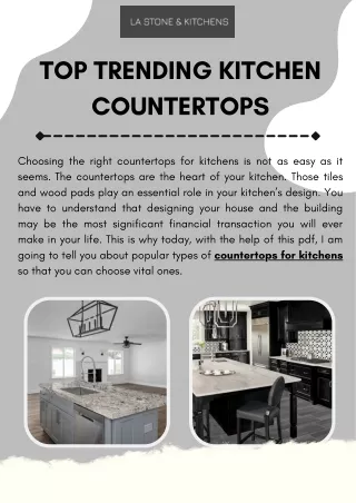 Top Trending Kitchen Countertops