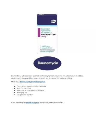 daunorubicin hydrochloride is used to treat acute
