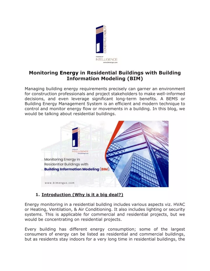 monitoring energy in residential buildings with