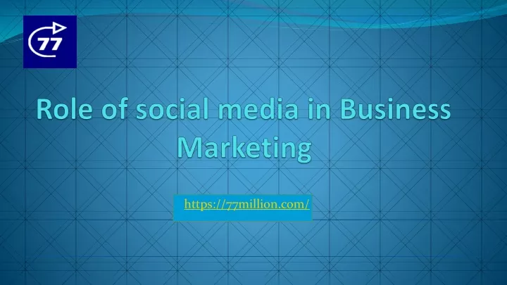 role of social media in business marketing