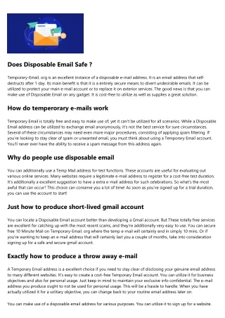 The Importance of Using Temporary Email