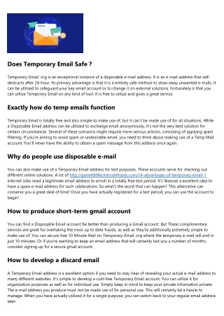 An Introduction to Temporary Email