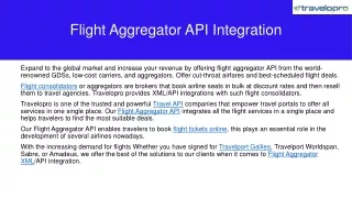 flight aggregator api integration