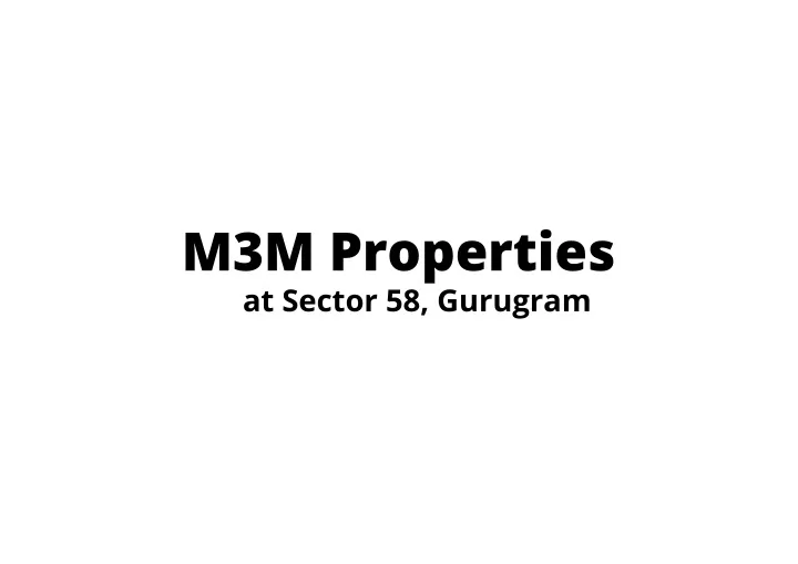 m3m properties