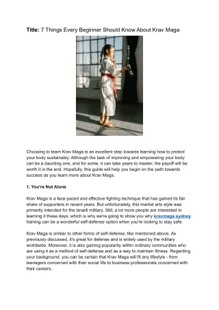 title 7 things every beginner should know about