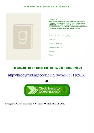 PDF Foundations & Concrete Work FREE EBOOK