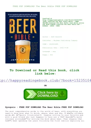 FREE PDF DOWNLOAD The Beer Bible FREE PDF DOWNLOAD