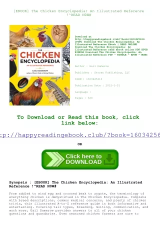 [EBOOK] The Chicken Encyclopedia An Illustrated Reference !^READ N0W#