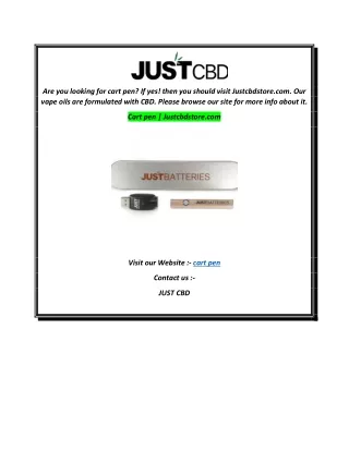 Cart pen  Justcbdstore.com