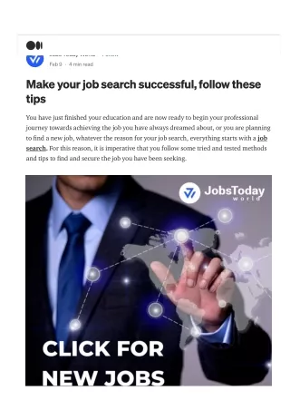 Make your job search successful, follow these tips