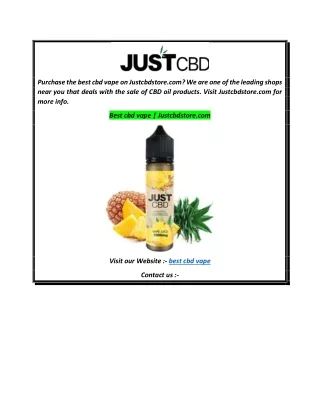 Best cbd vape  Justcbdstore.com