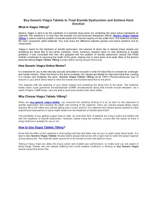 buy generic viagra tablets to treat erectile